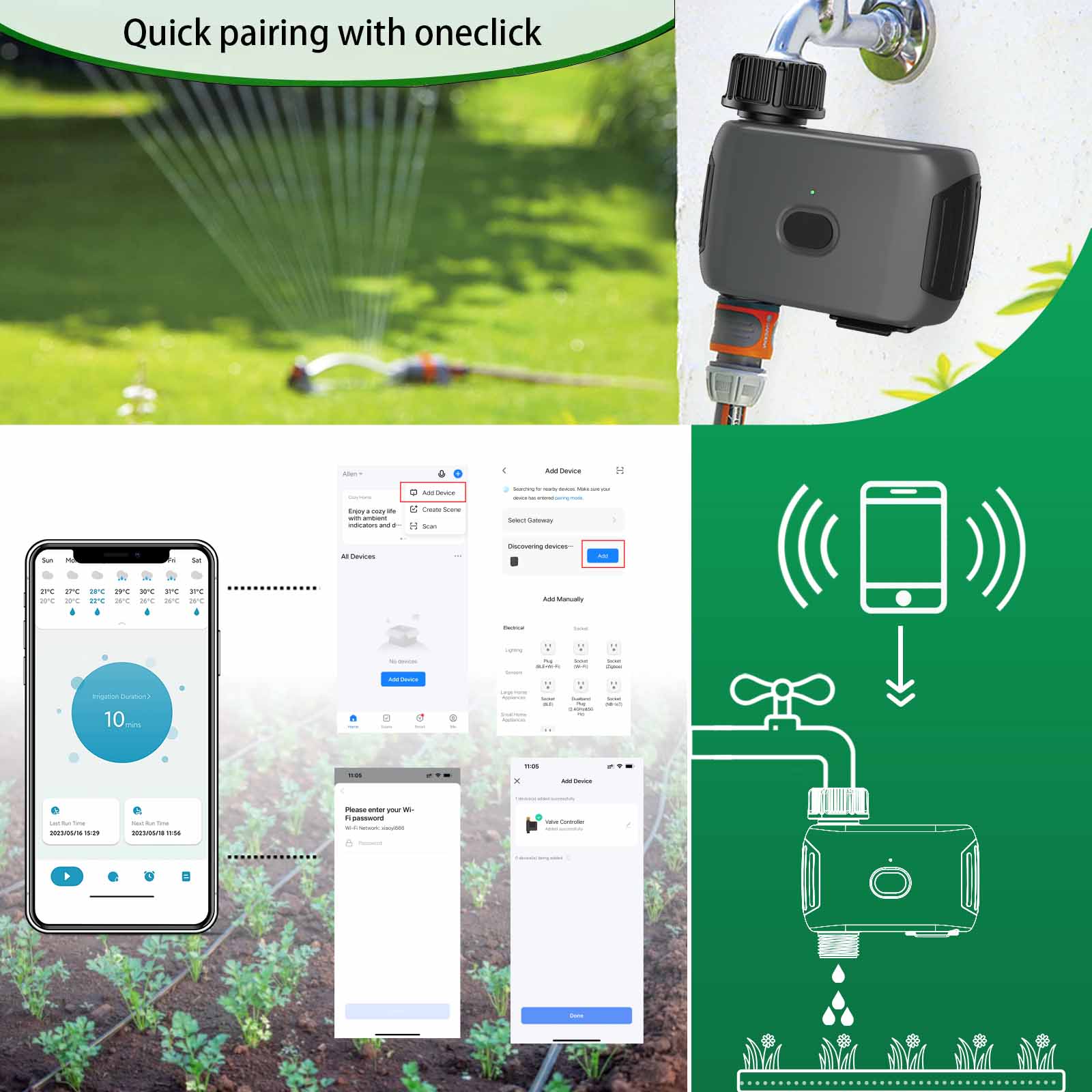 Temporizador de riego automáti - Smart Garden Valve reseña y precio